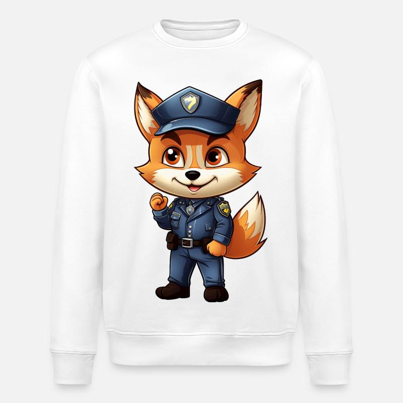 Fuchs Polizei - Stanley/Stella Unisex Bio-Sweatshirt ROLLER - Weiß