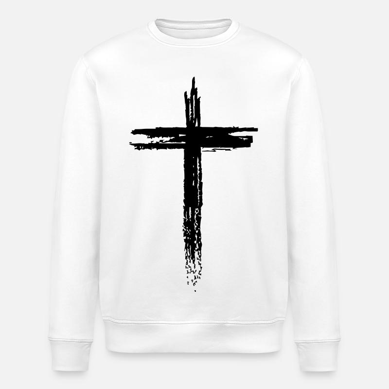 Kreuz - Stanley/Stella Unisex Bio-Sweatshirt ROLLER - Weiß