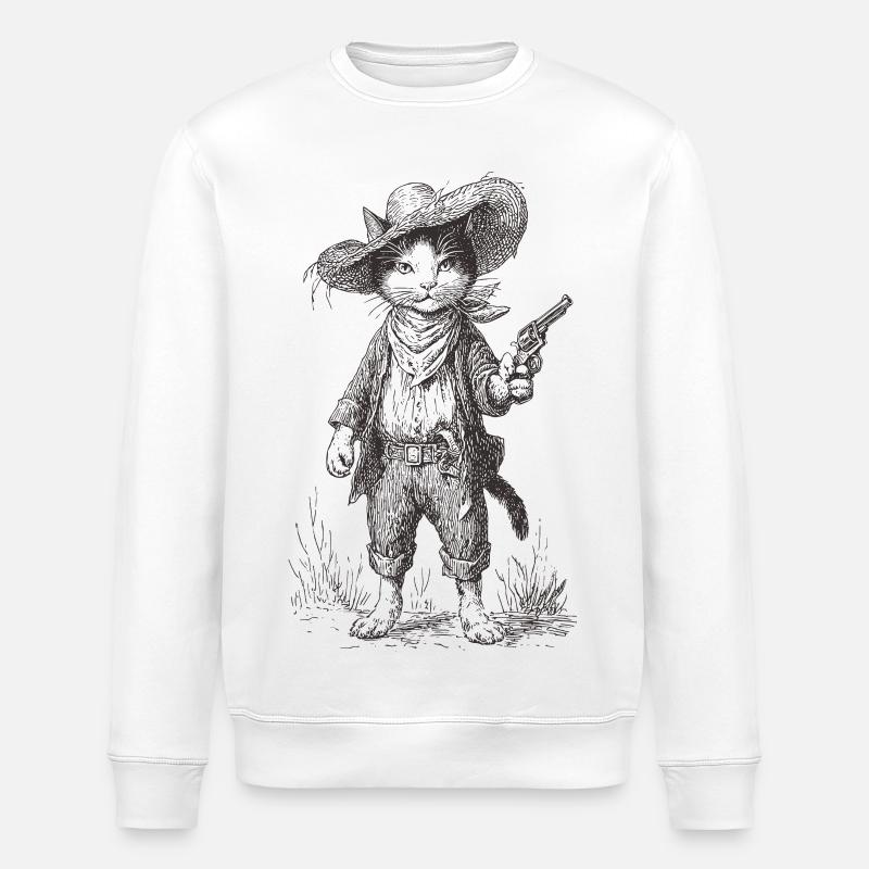 Katzenbandit - Stanley/Stella Unisex Bio-Sweatshirt ROLLER - Weiß