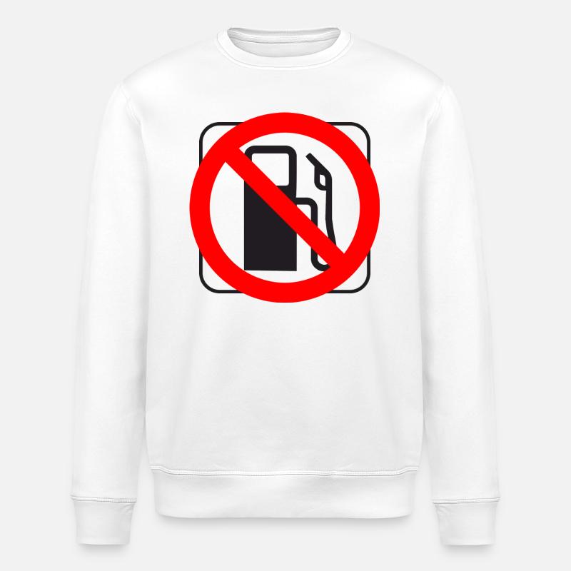 Stop Schild Tanksäule Benzin-Dieselpreise - Stanley/Stella Unisex Bio-Sweatshirt ROLLER - Weiß