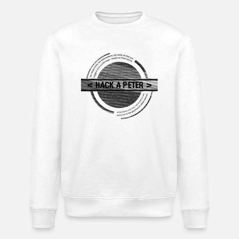 Hack-A-Peter (gris) - Sweat bio ROLLER Stanley/Stella Unisexe - blanc