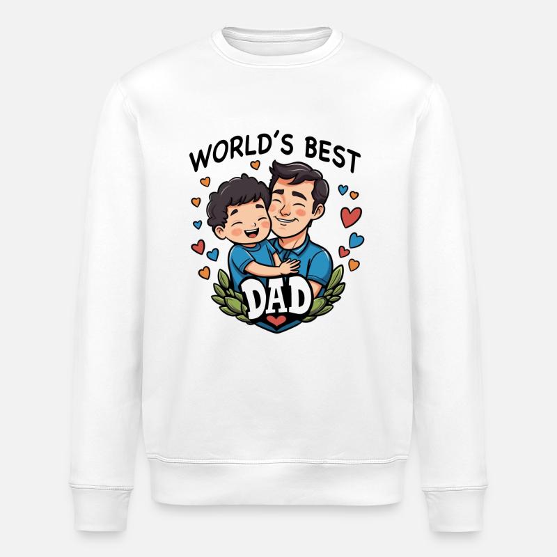 Worldś best Dad - Stanley/Stella Unisex Bio-Sweatshirt ROLLER - Weiß