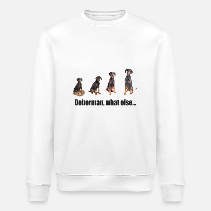 Doberman, what else ... - Stanley/Stella ROLLER Unisex Organic Sweatshirt - white