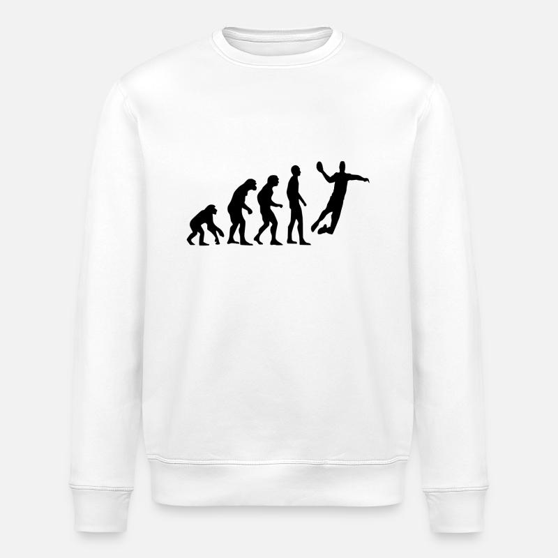 Evolution humaine Handball - Sweat bio ROLLER Stanley/Stella Unisexe - blanc