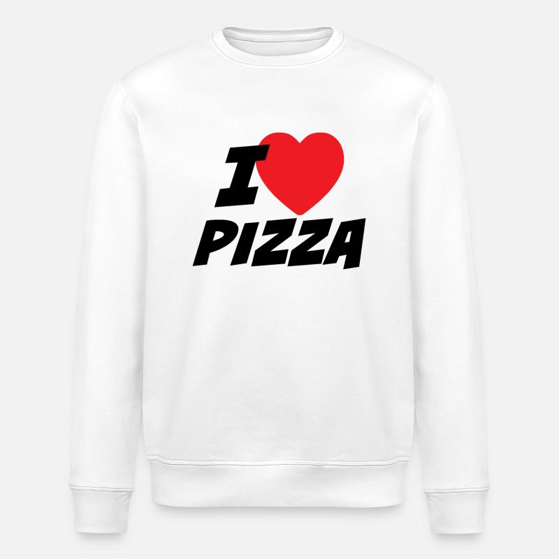 Ich liebe Pizza - Stanley/Stella Unisex Bio-Sweatshirt ROLLER - Weiß