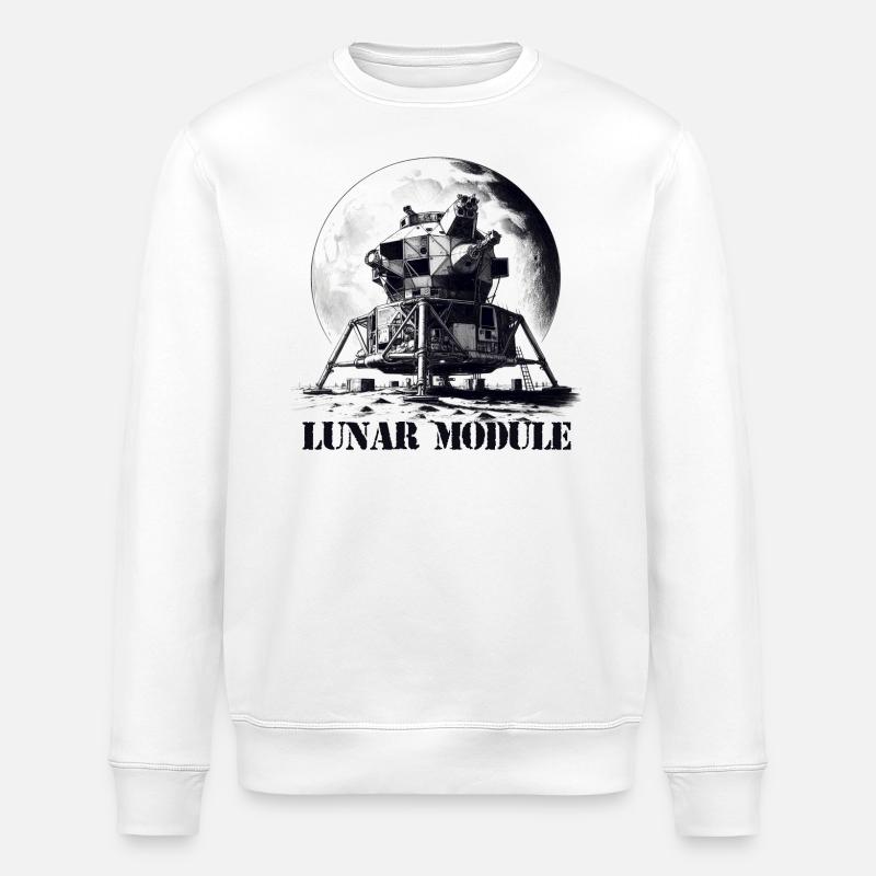 Lunar Modules - Stanley/Stella ROLLER Unisex Organic Sweatshirt - white