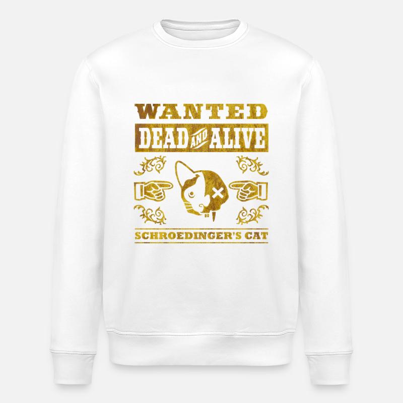 Le chat de Schrödinger, affligé - Sweat bio ROLLER Stanley/Stella Unisexe - blanc