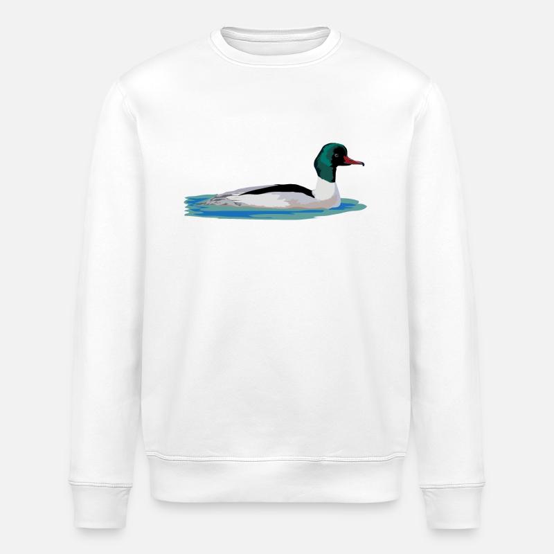Gänsesäger - Stanley/Stella Unisex Bio-Sweatshirt ROLLER - Weiß