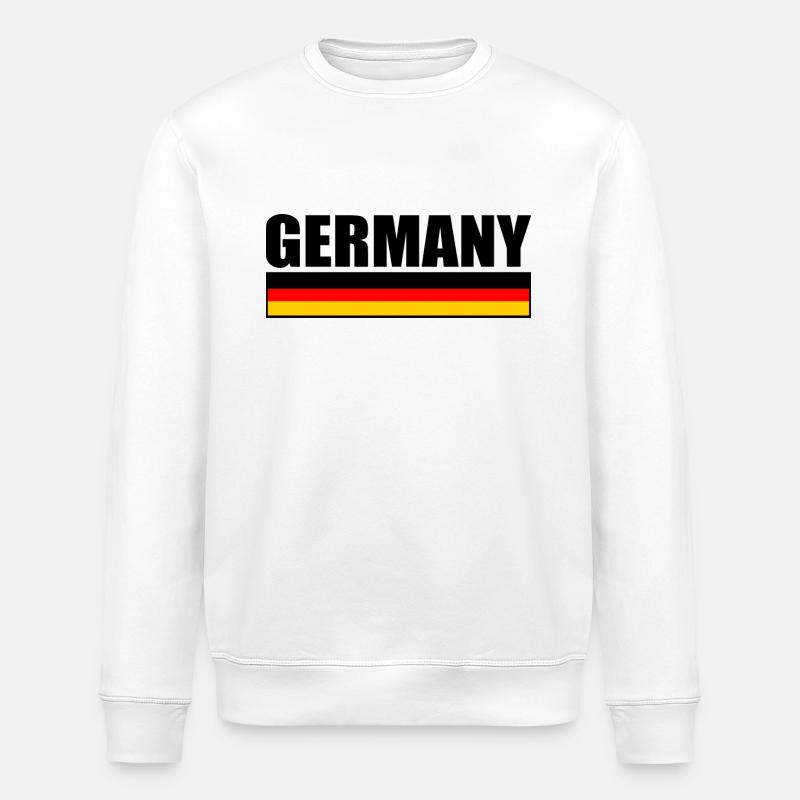 ALLEMAGNE DRAPEAU ALLEMAND - Sweat bio ROLLER Stanley/Stella Unisexe - blanc