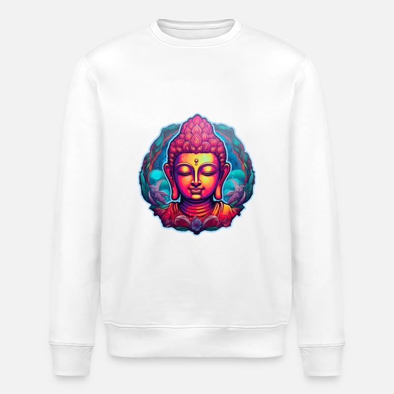 BouddhaBéatitude - Sweat bio ROLLER Stanley/Stella Unisexe - blanc