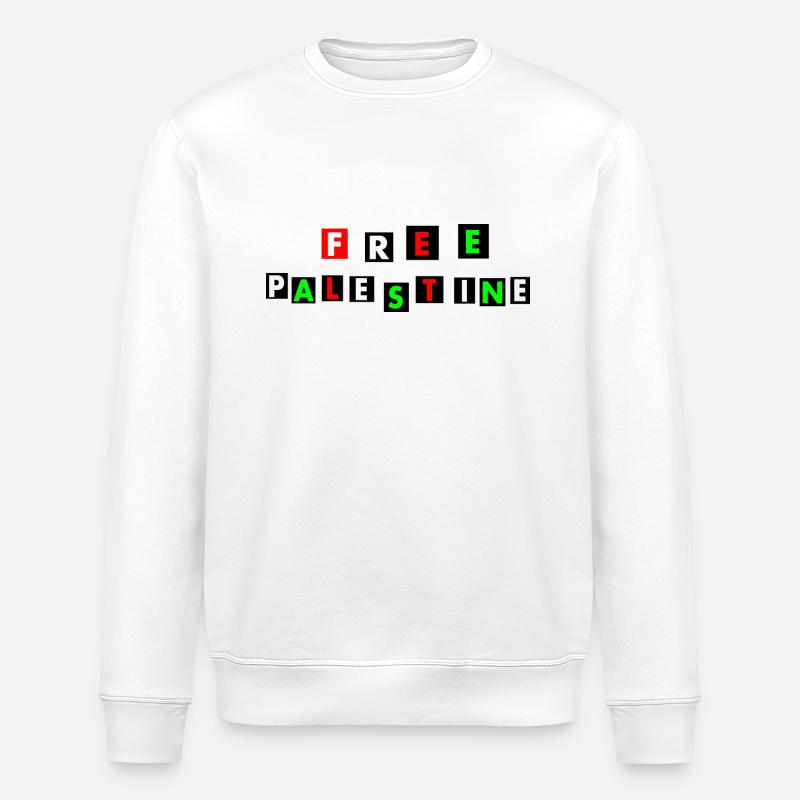 Free palestine - Stanley/Stella Unisex Bio-Sweatshirt ROLLER - Weiß
