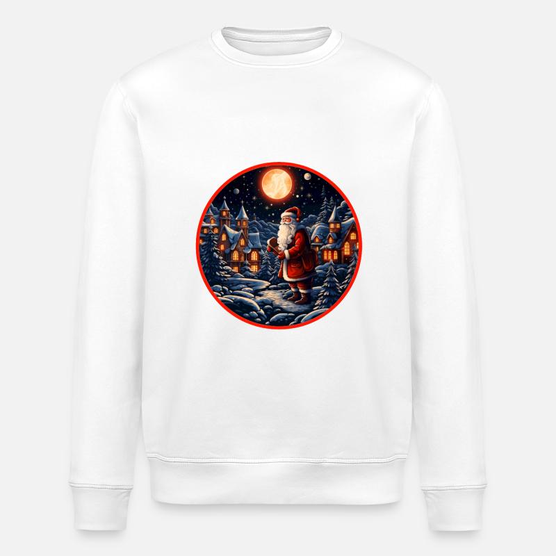 Père Noël - Sweat bio ROLLER Stanley/Stella Unisexe - blanc