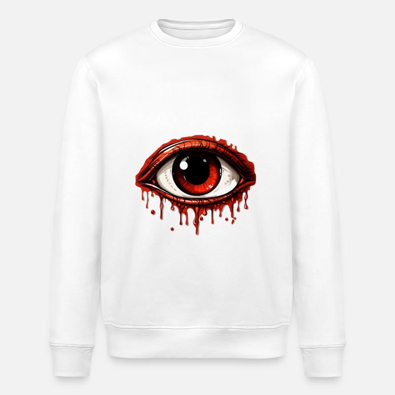 Halloween Auge 2 - Stanley/Stella Unisex Bio-Sweatshirt ROLLER - Weiß