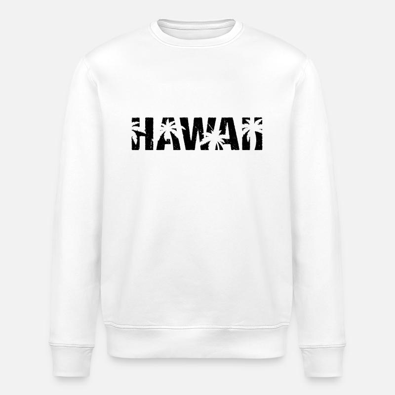 Hawaii Palmen Insel Hawaii - Stanley/Stella Unisex Bio-Sweatshirt ROLLER - Weiß