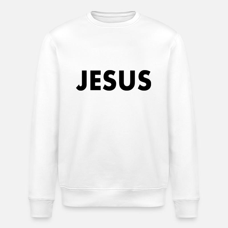 Jesus - Stanley/Stella Unisex Bio-Sweatshirt ROLLER - Weiß