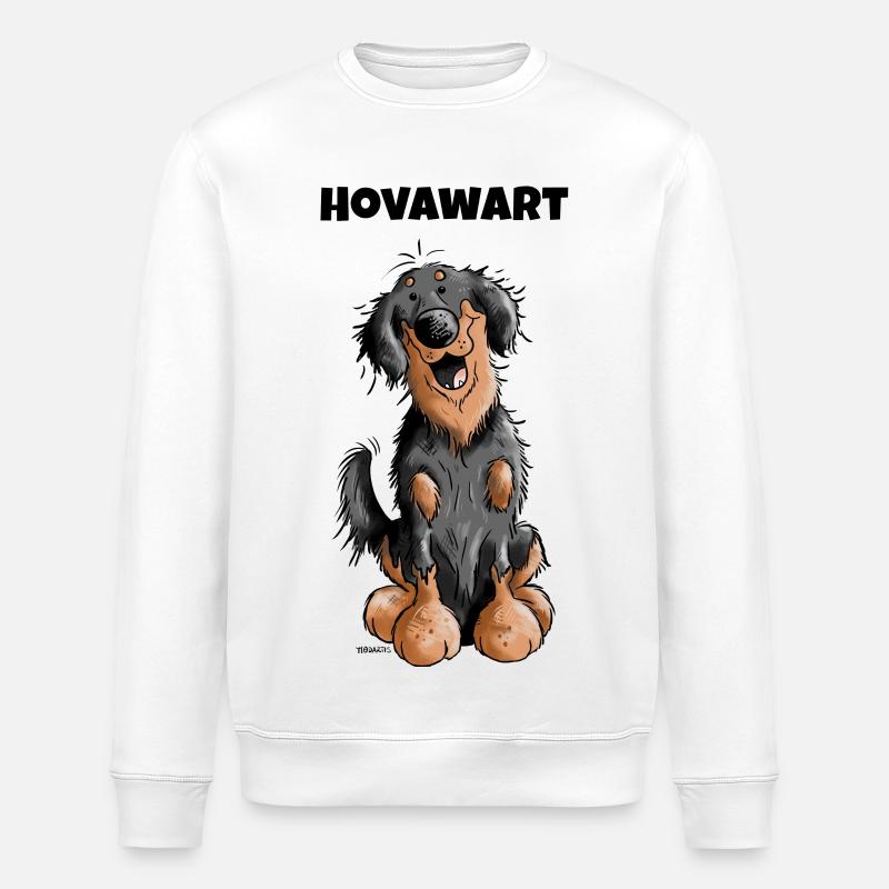 Knuffiger Hovawart - Stanley/Stella Unisex Bio-Sweatshirt ROLLER - Weiß