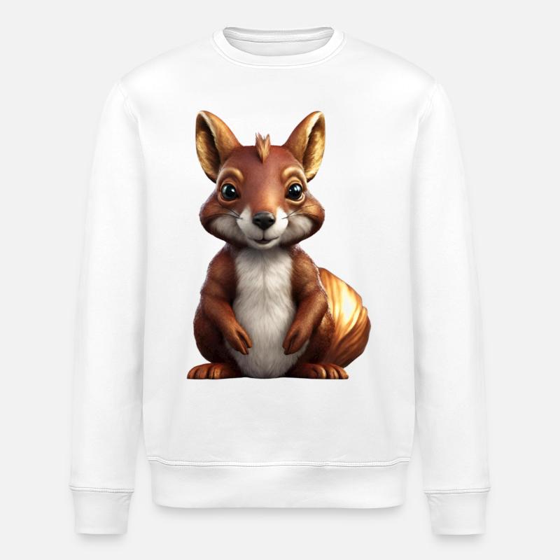 Eichhörnchen - Stanley/Stella Unisex Bio-Sweatshirt ROLLER - Weiß