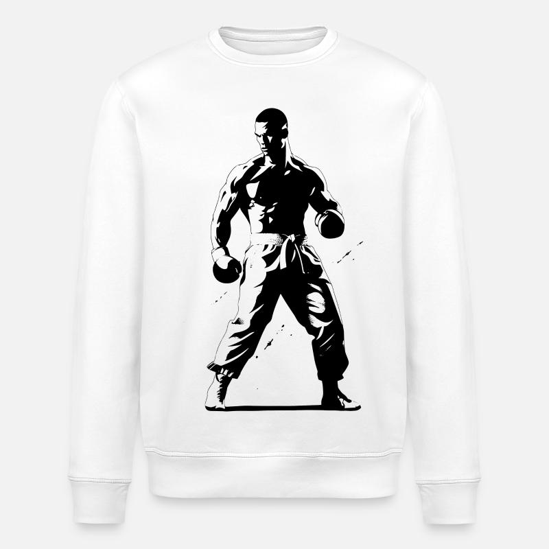 Kickboxeur - Sweat bio ROLLER Stanley/Stella Unisexe - blanc