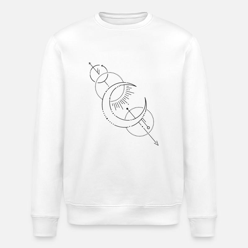 Abstract moon - Stanley/Stella ROLLER Unisex Organic Sweatshirt - white