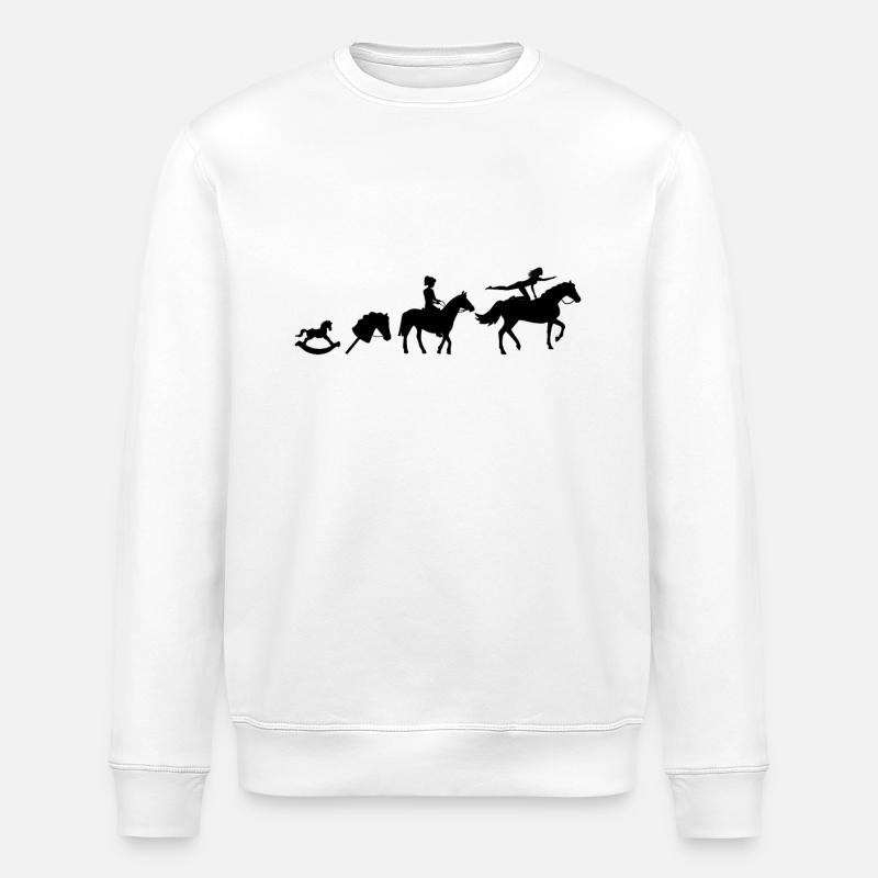 Evolution Voltigieren Reiten - Stanley/Stella Unisex Bio-Sweatshirt ROLLER - Weiß