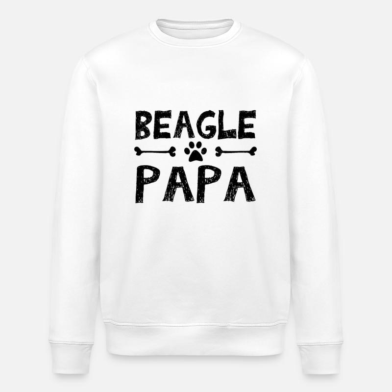 Beagle règne - Sweat bio ROLLER Stanley/Stella Unisexe - blanc