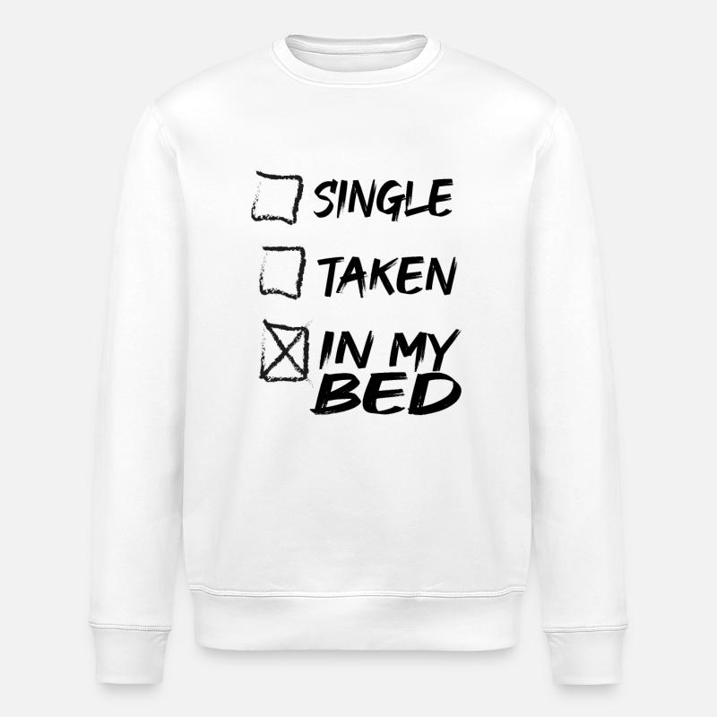In my bed - Stanley/Stella ROLLER Unisex Organic Sweatshirt - white