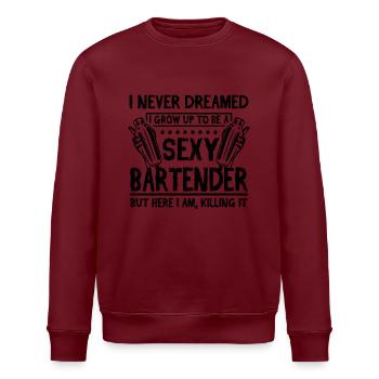 Barman sexy - Sweat bio ROLLER Stanley/Stella Unisexe - blanc - Devant - Nik (191cm)