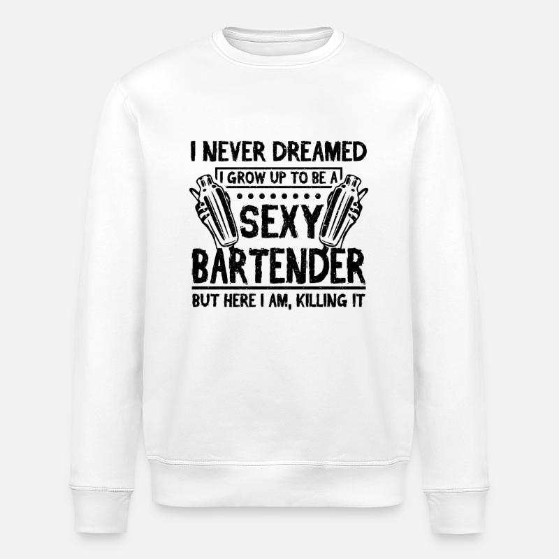 Sexy Bartender - Stanley/Stella Unisex Bio-Sweatshirt ROLLER - Weiß