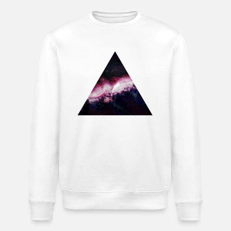 triangle galaxy - Stanley/Stella ROLLER Unisex Organic Sweatshirt - white