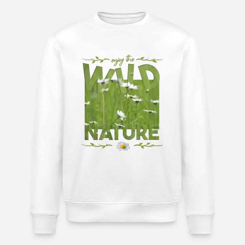 Nature sauvage Nature sauvage - Sweat bio ROLLER Stanley/Stella Unisexe - blanc