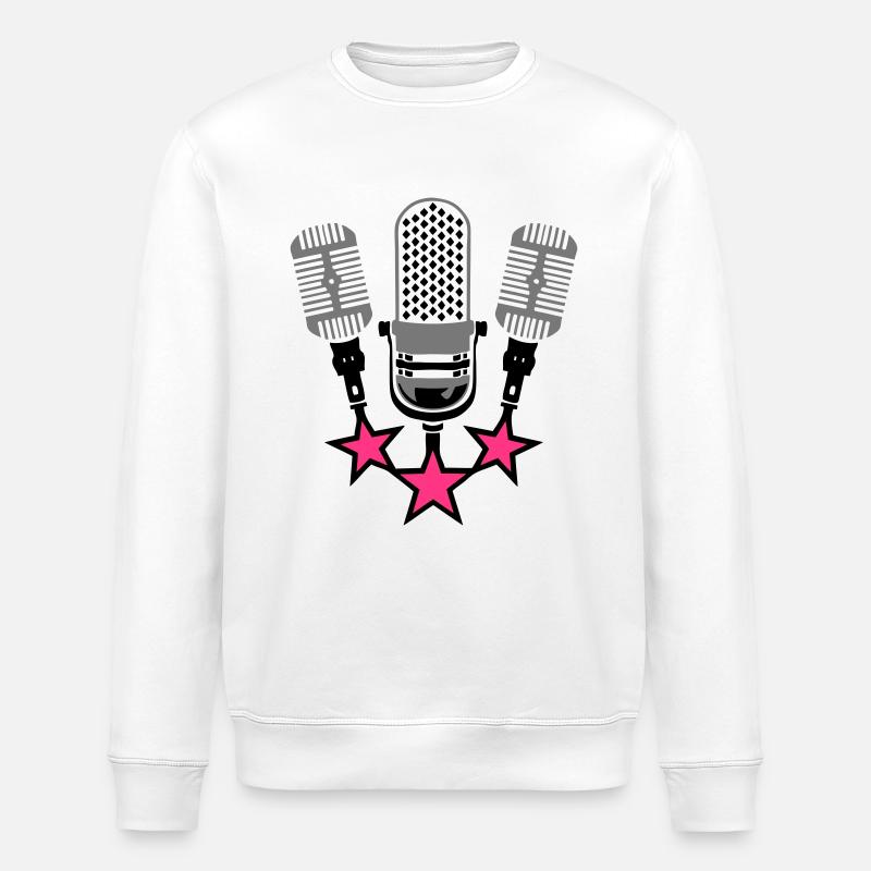 old microphone microphone 20063 - Stanley/Stella ROLLER Unisex Organic Sweatshirt - white