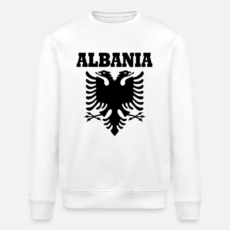 Albanien - Stanley/Stella Unisex Bio-Sweatshirt ROLLER - Weiß