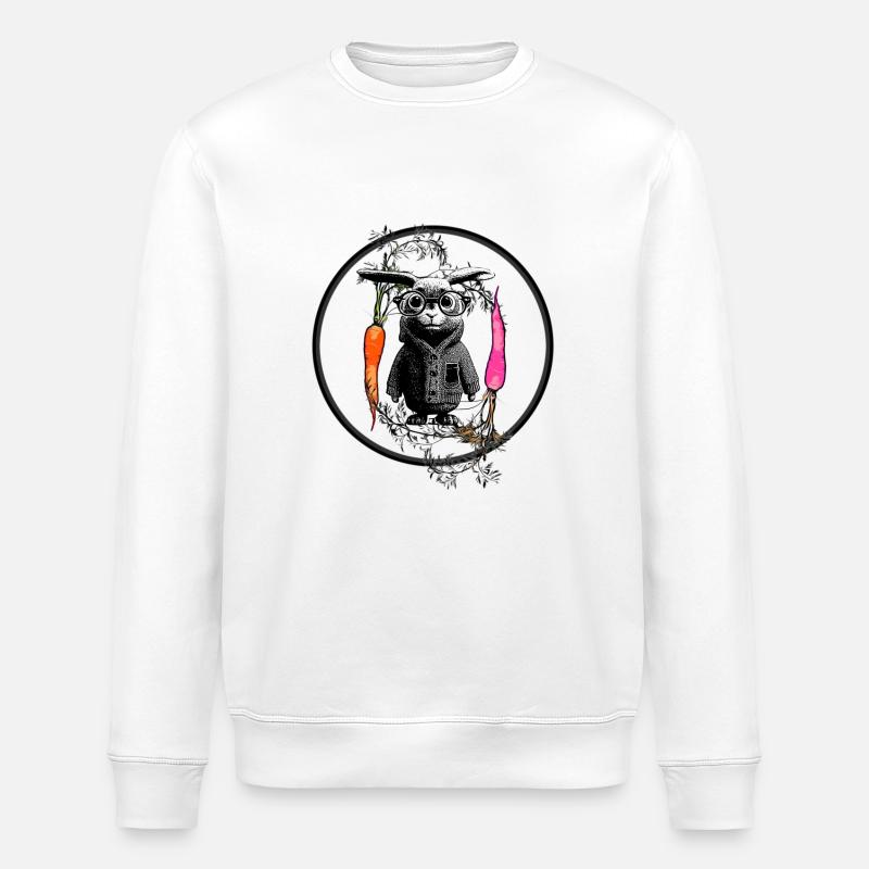 Cooler Hase - Stanley/Stella Unisex Bio-Sweatshirt ROLLER - Weiß