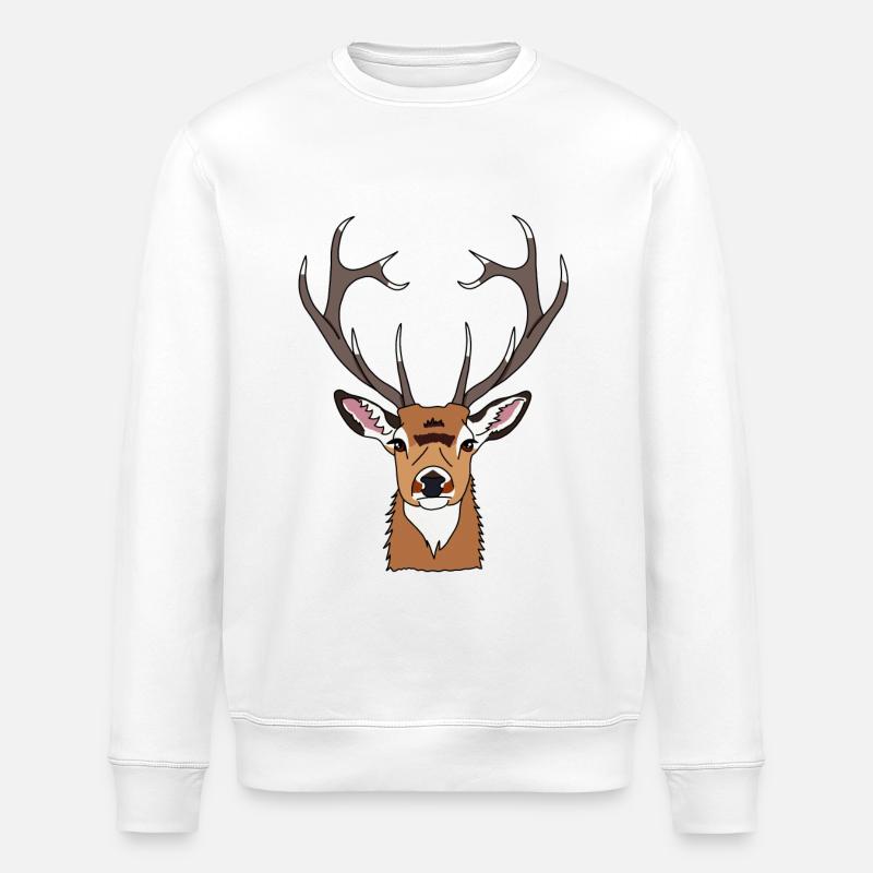 Hirsch - Stanley/Stella Unisex Bio-Sweatshirt ROLLER - Weiß