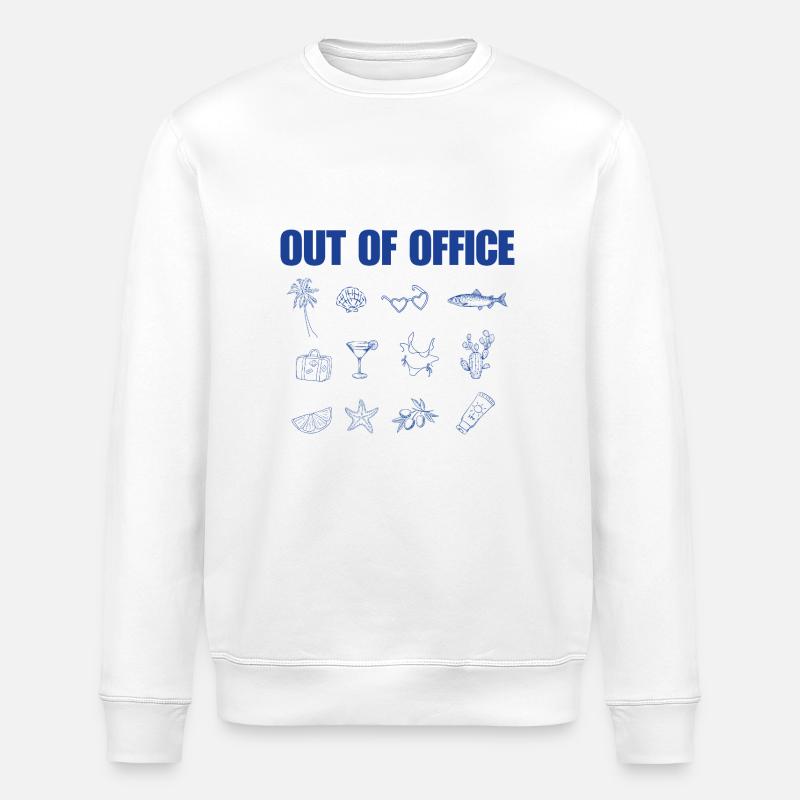 Absent du bureau - Sweat bio ROLLER Stanley/Stella Unisexe - blanc