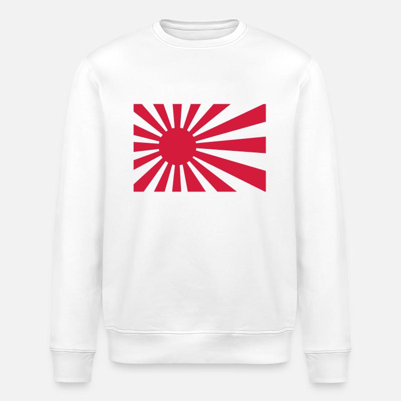 Drapeau du Japon Nippon - Sweat bio ROLLER Stanley/Stella Unisexe - blanc