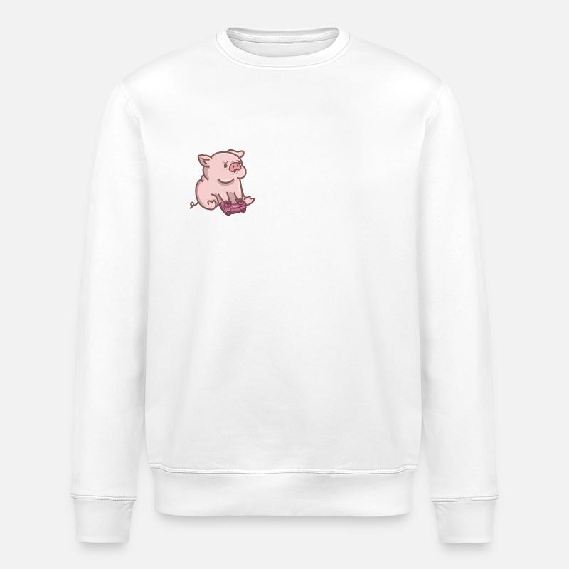 Piggy Gamer - Stanley/Stella Unisex Bio-Sweatshirt ROLLER - Weiß