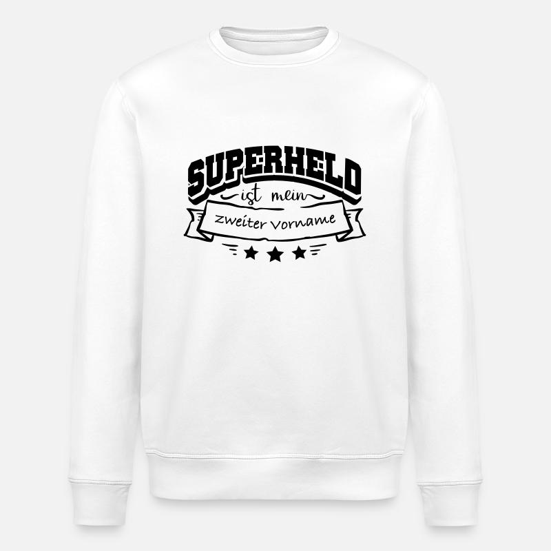 Prénom Super-héros - Sweat bio ROLLER Stanley/Stella Unisexe - blanc