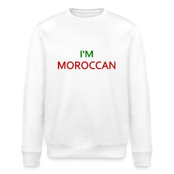 I'm moroccan - Stanley/Stella ROLLER Unisex Organic Sweatshirt - white - Front - Nik (191cm)