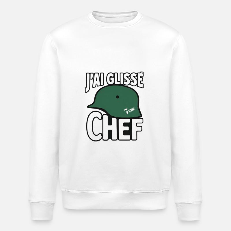 Ich bin ausgerutscht, Koch - Stanley/Stella Unisex Bio-Sweatshirt ROLLER - Weiß
