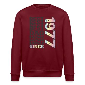 Bester Papa der Welt seit 1977 Vatertag - Stanley/Stella Unisex Bio-Sweatshirt ROLLER - Weiß - Vorne - Nik (191cm)