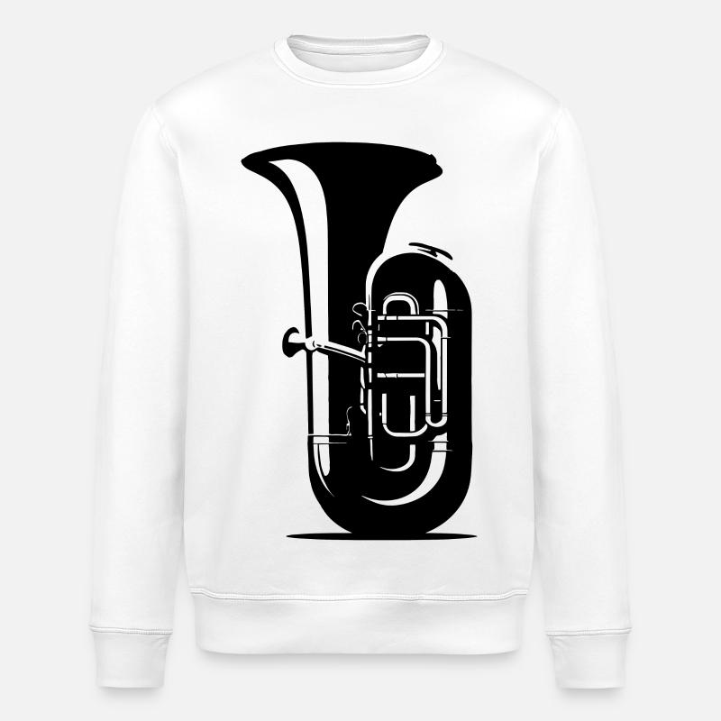 Dessin de tuba - Sweat bio ROLLER Stanley/Stella Unisexe - blanc