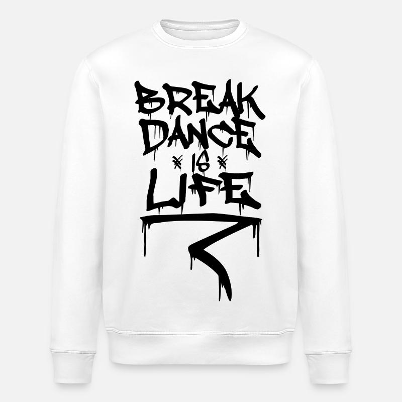 Breakdance Motivation - Stanley/Stella ROLLER Unisex Organic Sweatshirt - white