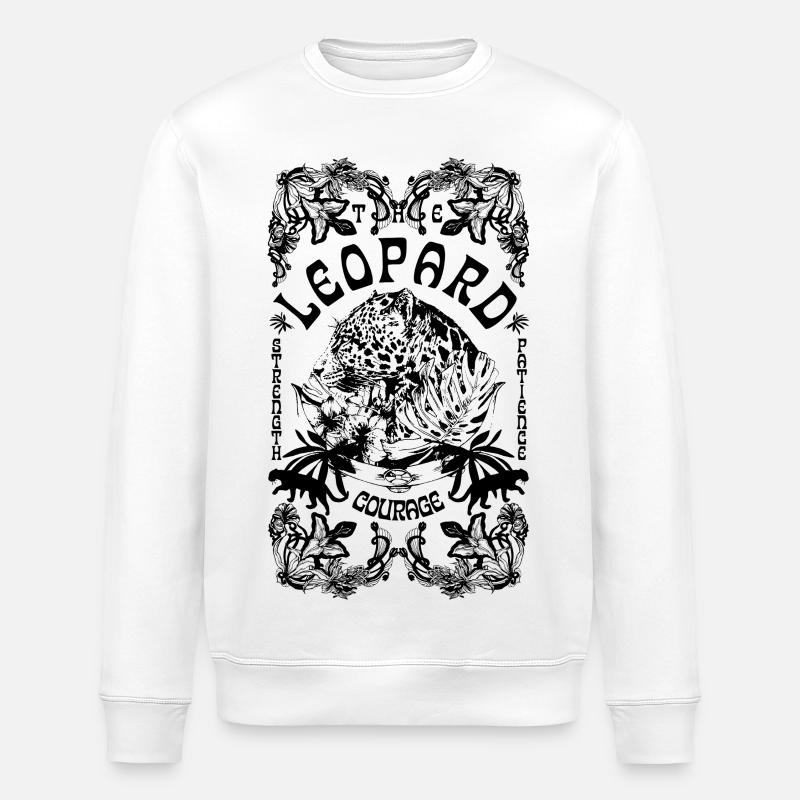DER LEOPARD - Stanley/Stella Unisex Bio-Sweatshirt ROLLER - Weiß