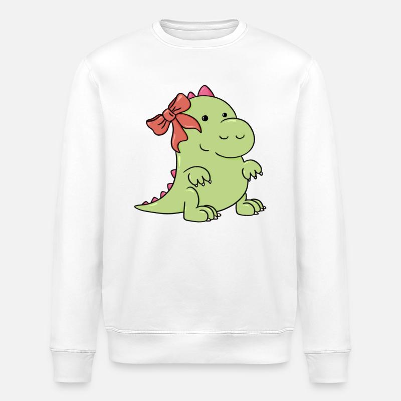 un petit dinosaure à Noël - Sweat bio ROLLER Stanley/Stella Unisexe - blanc