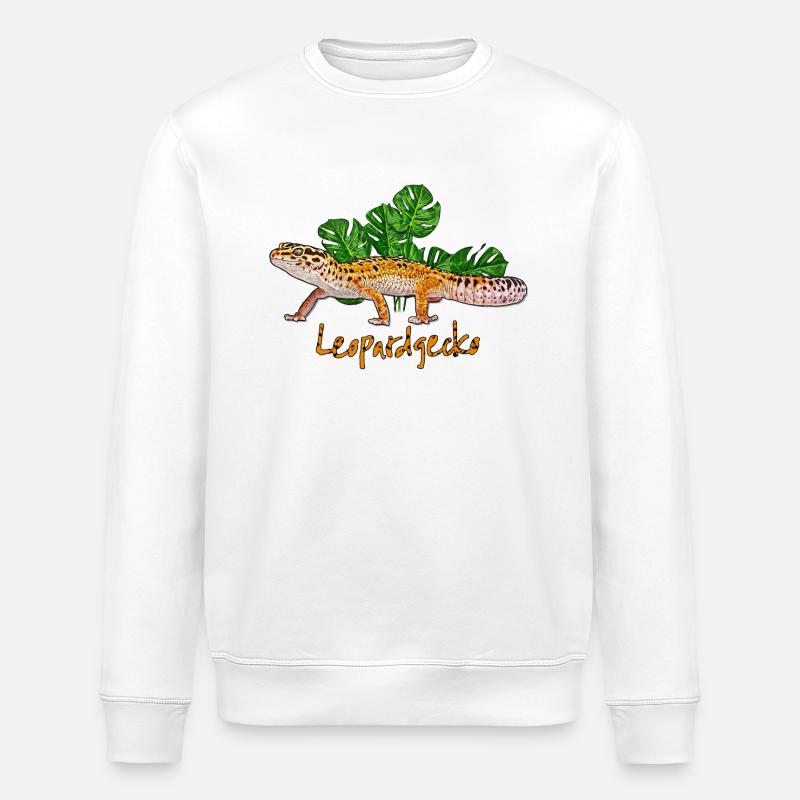 Leopardengecko - Stanley/Stella Unisex Bio-Sweatshirt ROLLER - Weiß