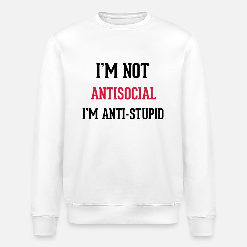 Antisocial - Sweat bio ROLLER Stanley/Stella Unisexe - blanc