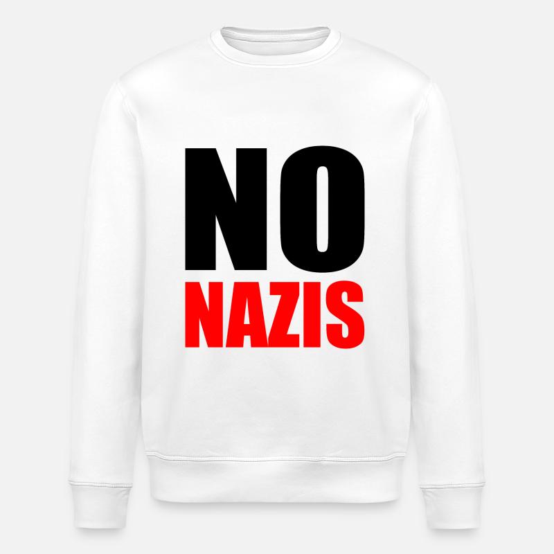 Pas de nazis - Sweat bio ROLLER Stanley/Stella Unisexe - blanc