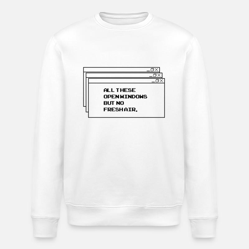 L'ensemble de ces fenêtres ouvertes - Sweat bio ROLLER Stanley/Stella Unisexe - blanc