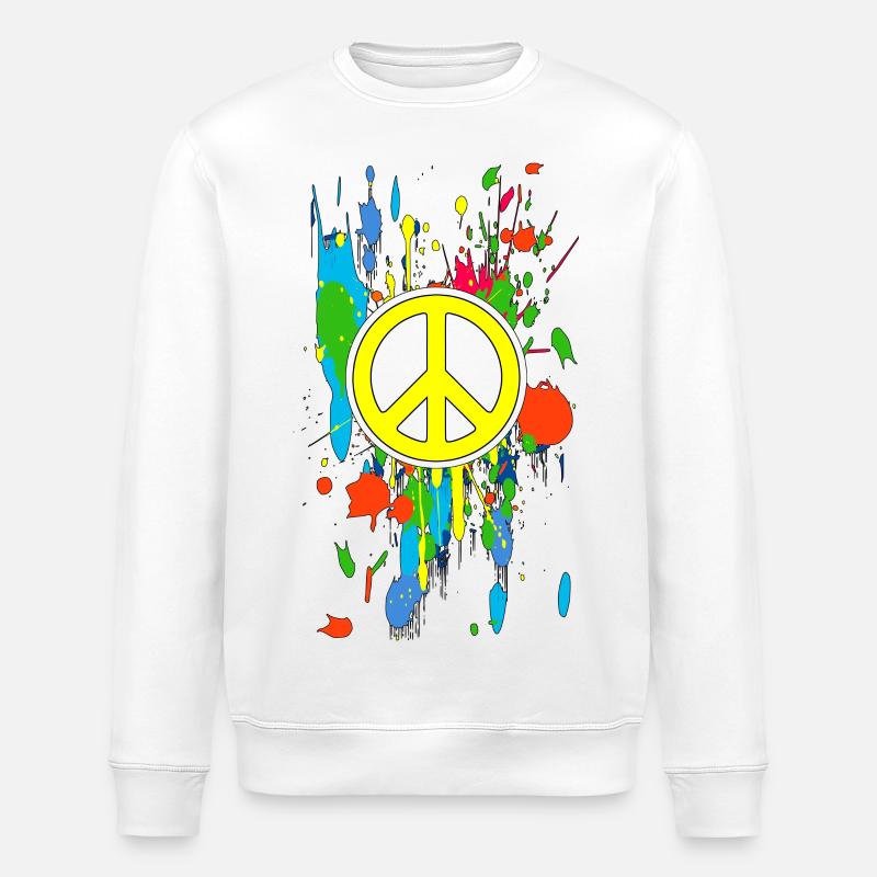 peace symbol 5 - Sweat bio ROLLER Stanley/Stella Unisexe - blanc